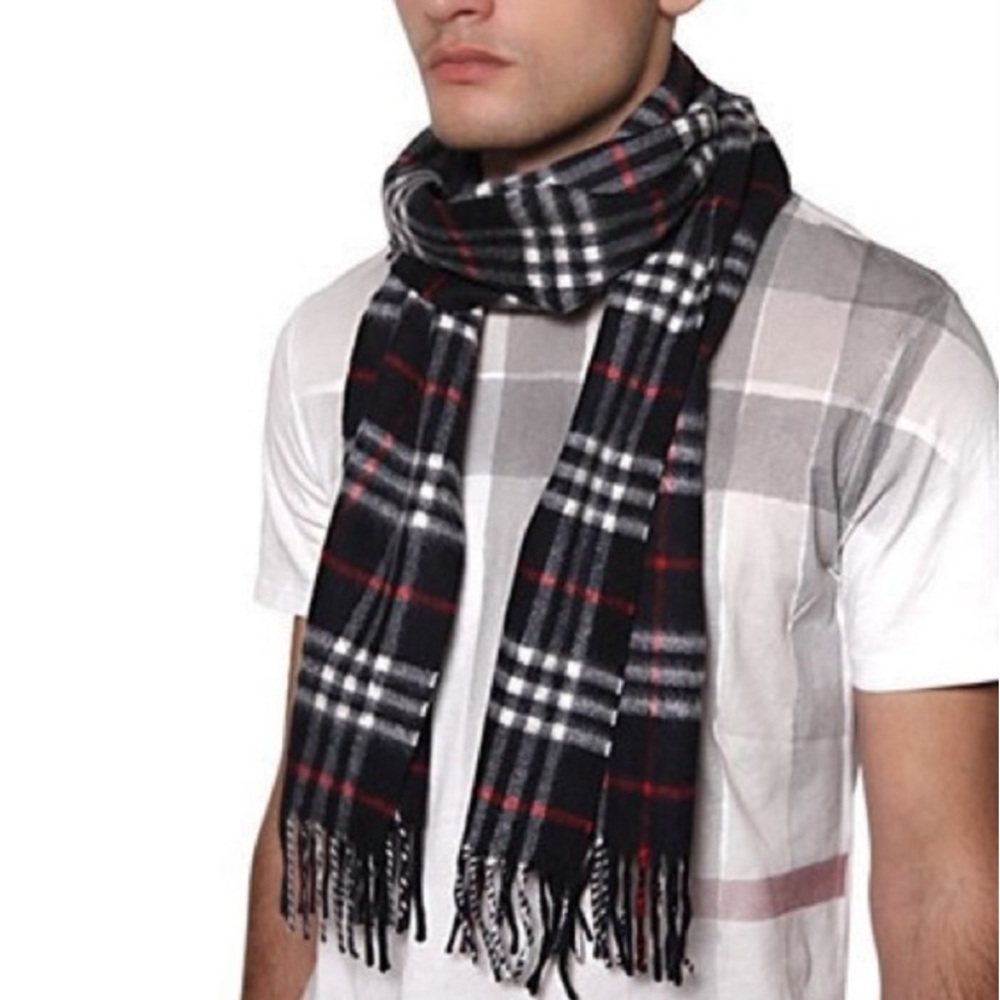 Burberry check cashmere scarf